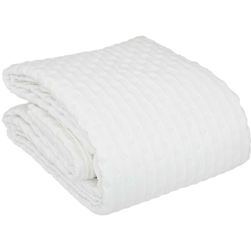 Dessus de lit Kalia 240x260cm blanc Atmosphera créateur d'intérieur