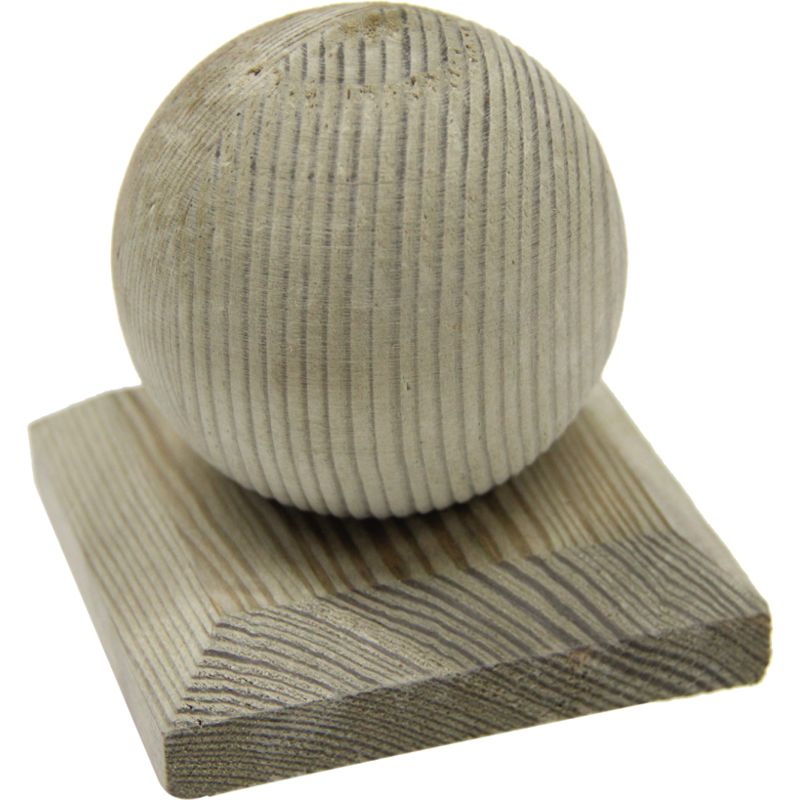 Winox - Chapeau Boule en bois - Dessus de poteau 9x9 cm