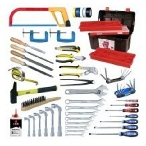 Déstock   – Caisse à Outils Pro + 56 Pièces - Outifrance