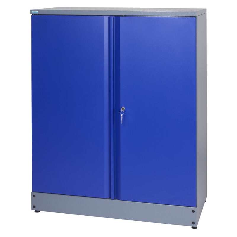Küpper Armoire au sol 71697, 91x110x45 cm, 1 double porte verrouillable, 3 étagères, charge max. 75kg
