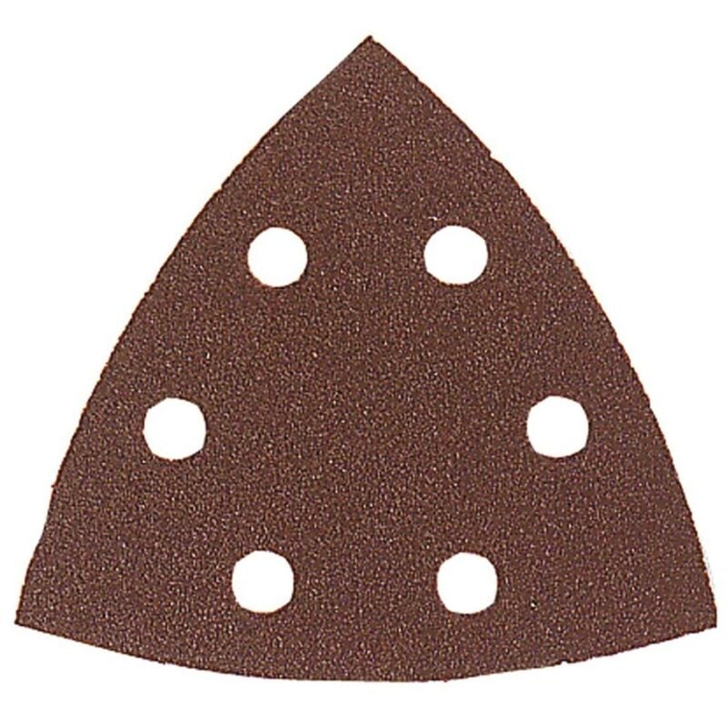 Triangolo auto-adesivo multiuso Classic Larg. 94 Lung. 94 Grano 120 Forato 6 pezzi Confezione da 15, Lotto da 8