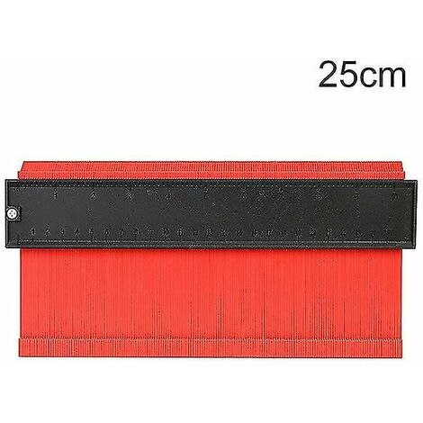 Déstockage Replicateurs de Contour Copieur De Contour, Duplicateur De Profil, Jauge Duplication Profil, Jauge De Contour Règle, Jauge de Contour Verrouillable, pour Bricolage, Menuiserie Rouge25cm
