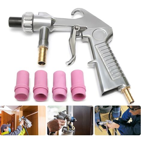 Déstockage Sableuse à Air Soufflage de Sable Pistolet à air Comprimé Sableuses 4.5mm / 5mm / 6mm / 7mm Embouts de Buse en Céramique kit
