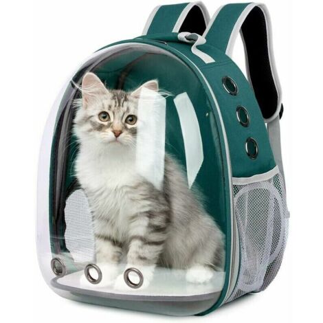 Déstockage Sac à Dos pour Animaux de Compagnie Sac à Dos Portable pour Animaux de Compagnie Sac à Dos de Voyage pour Animaux de Compagnie Transparent Capsule Spatiale Respirante, Vert