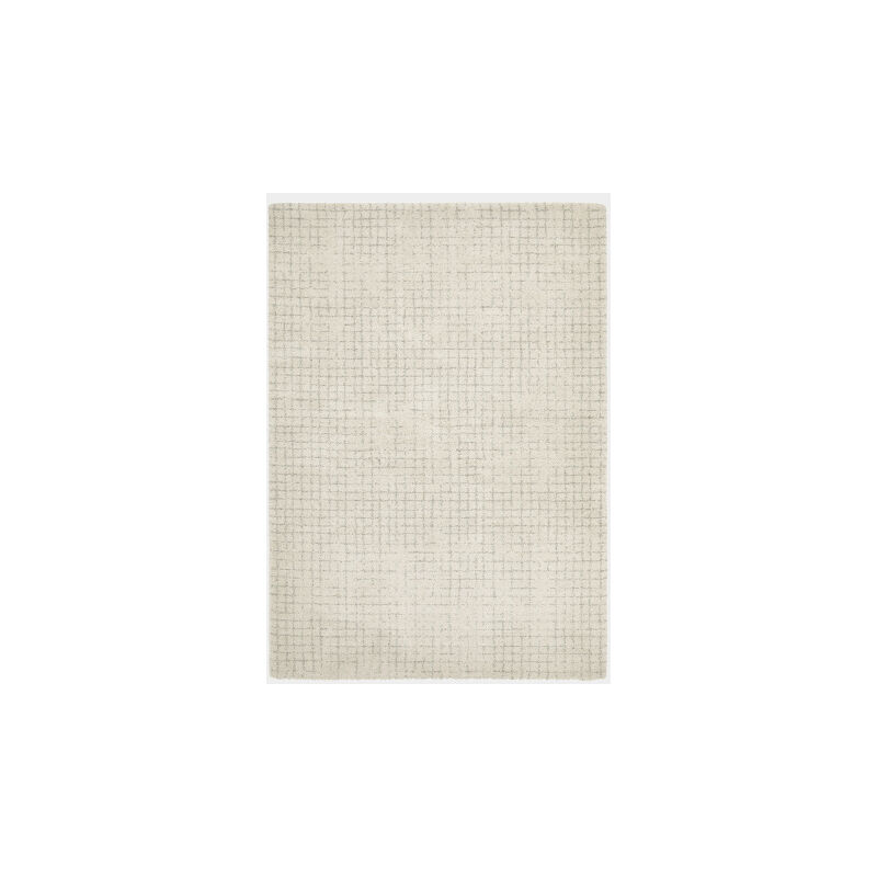Décoweb - Tapis Nomadic Crème - Quadrillage - 160 x 230 cm