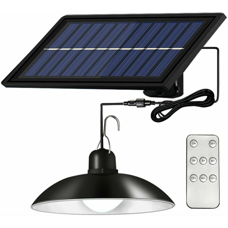 Déstockage,Plafonnier LED à énergie solaire, plafonnier à intensité variable, lustre de patio, lampe solaire divisée, suspension, télécommande et