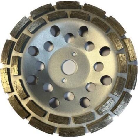 Destockoutils – Disque abrasif diamant 180 mm – Double rangée segments – Pour ponçage béton et matériaux de construction – Alésage 22.2 mm