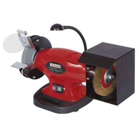 Destockoutils – Touret à meuler 150mm – Puissance 170W – Vitesse 2840 tr/min – Meule classique et brosse laiton – Pour ébavurage et polissage précis