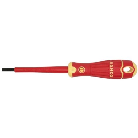 Destornillador aislado b/recta 2,5x075mm m/bimat bahcofit ba