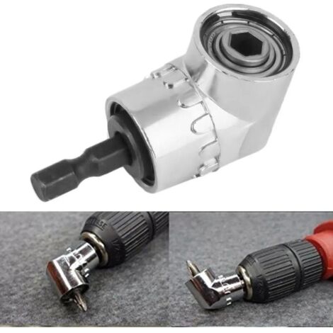Destornillador angular ajustable de 105° con vástago hexagonal de 1/4" – Herramienta versátil para un apriete preciso en espacios reducidos.
