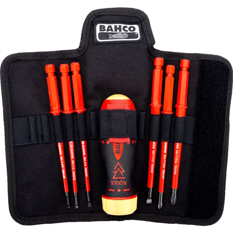 

Juego de destornilladores de Carraca 808061 7 Piezas - Bahco