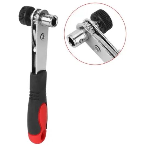 Destornillador de 1/4", llave de trinquete, llave de tubo, herramientas de liberación rápida, mini llave ajustable B