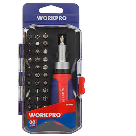 Destornillador de carraca 38 piezas. workpro