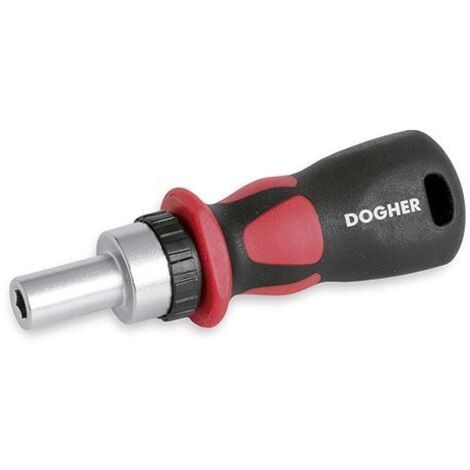 Destornillador de carraca corto para puntas 1/4"  DOGHER 343-006