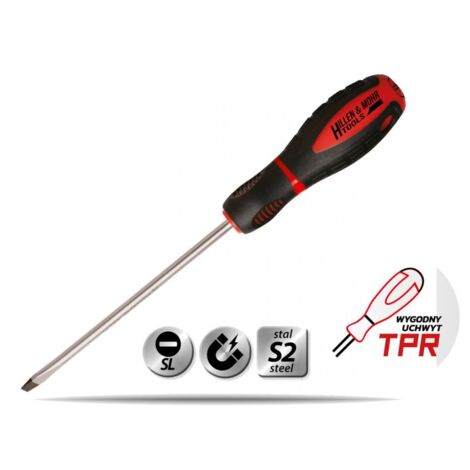 Destornillador Dedra 17w007 acero S2 175 mm magnético