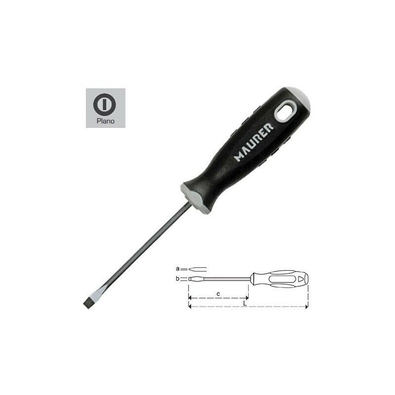 

Destornillador estampado 0,8x4,0x 40 mm. - Maurer