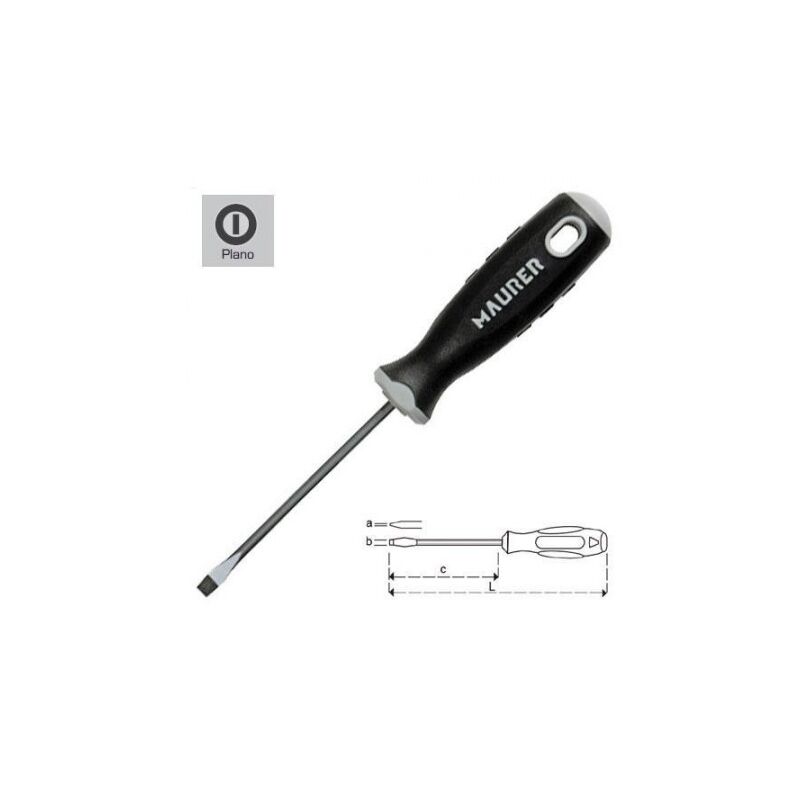 

Destornillador estampado 0,8x4,0x100 mm. - Maurer
