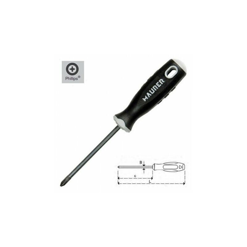 

Destornillador phillips 0x 80 mm. - Maurer