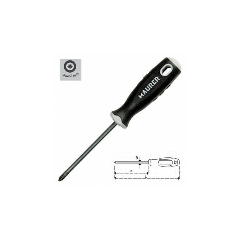 

Destornillador pozidriv 1x 80 mm. - Maurer