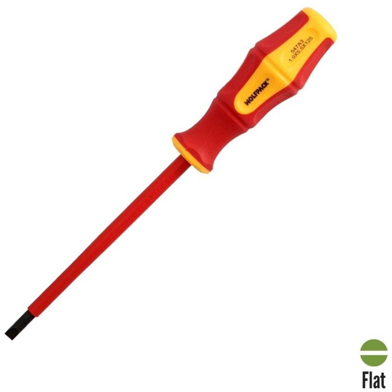 

Destornillador Aislado 1000V. Punta Plana 0,4x2,5x75mm.