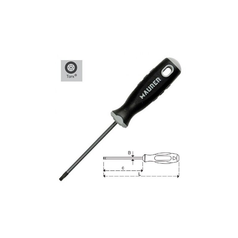 

Destornillador torx inviolable 7 x 80 mm. - Maurer