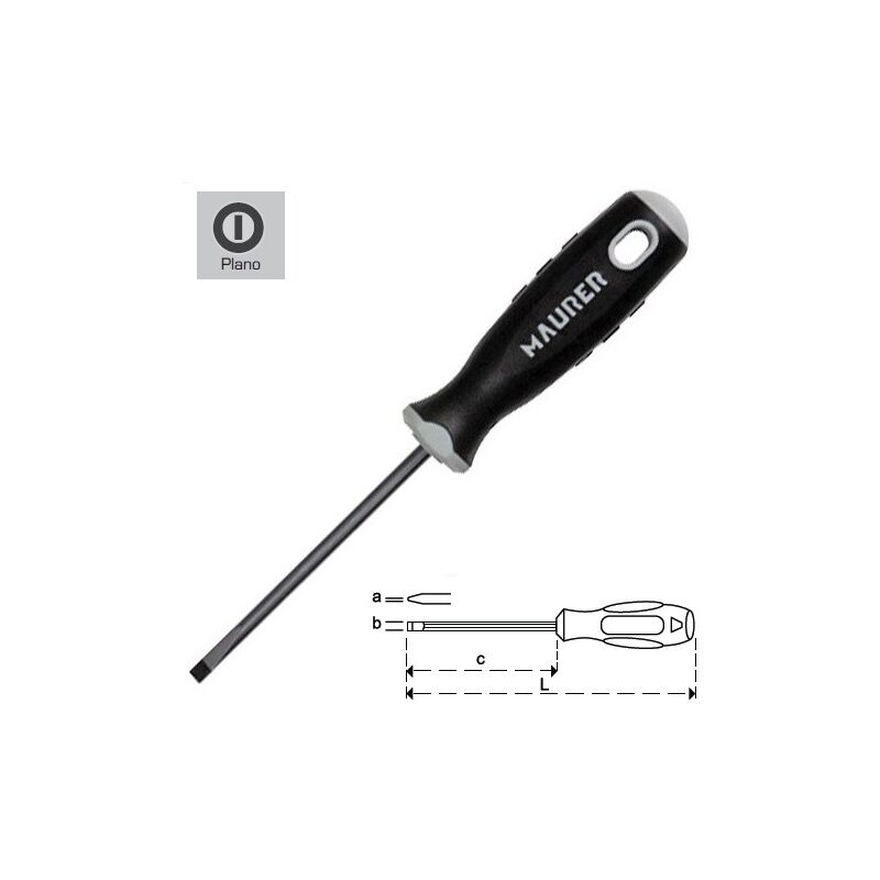 

Destornillador vaciada 0,5x3,0x 80 mm. - Maurer
