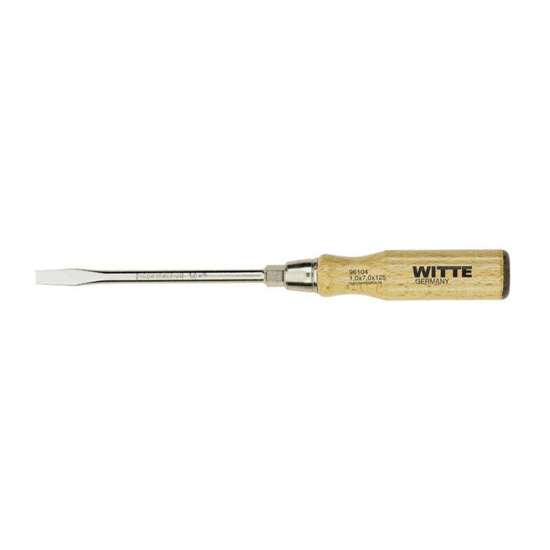 

WITTE 96101 - Destornillador de punta plana con mango de madera (4,5x75)