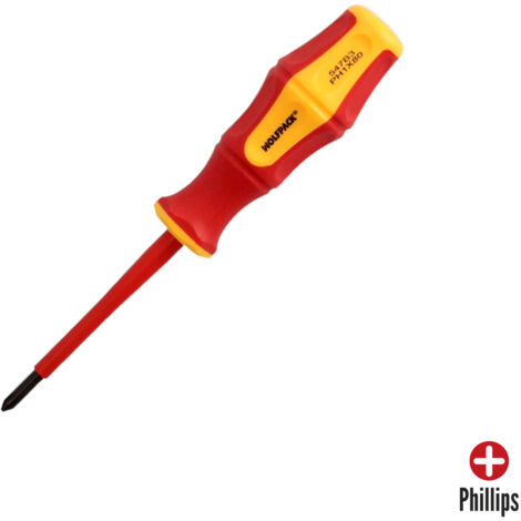Destornillador Phillips Aislado Certificado VDE 1.000 V - PH1 x Ø 4,5 x 80 mm