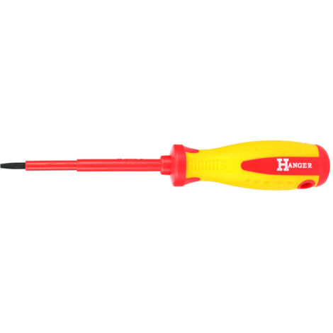 DESTORNILLADOR PLANO AISLADO 1000 V 4 X 100 LONGITUD TOTAL 200 MM - COLGADOR - 132011