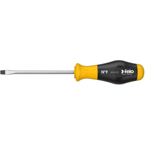 Destornillador plano Felo no9 ergonómico punta precisión
