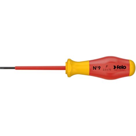 Destornillador plano Felo no9 vde certificado VDE 1000V