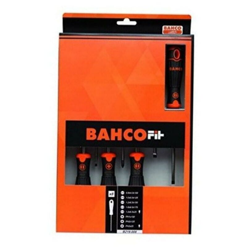 

Juego destornilladores bahcofit 8 piezas 2rt, 2pl, 2ph, corto plástico y corto ph - Mibricoplus