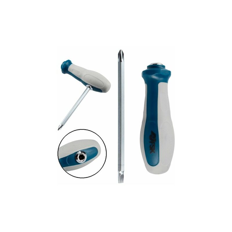 

FSKDES015 destornillador de cromo vanadio con doble punta 2 en 1 y hueco para usarlo forma de T - Ferrestock