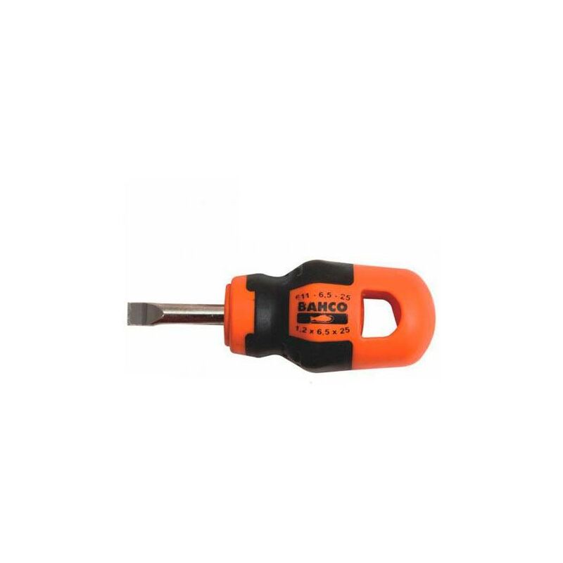

Destornillador Serie 600 Extracorto Boca Plana 6,5 X 25 - Bahco