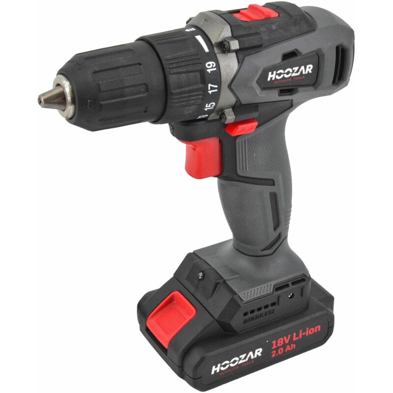 DESTORNILLADOR SIN ESCOBILLAS HOOZAR 18V 1x2.0Ah 45Nm CD45BL-D1