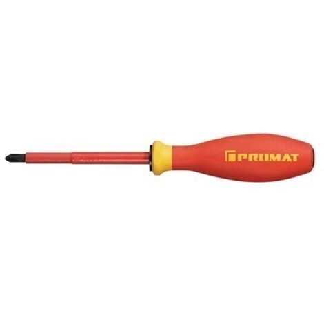 Destornillador tamaño PH 2 hojas L.100mm aislado VDE PROMAT