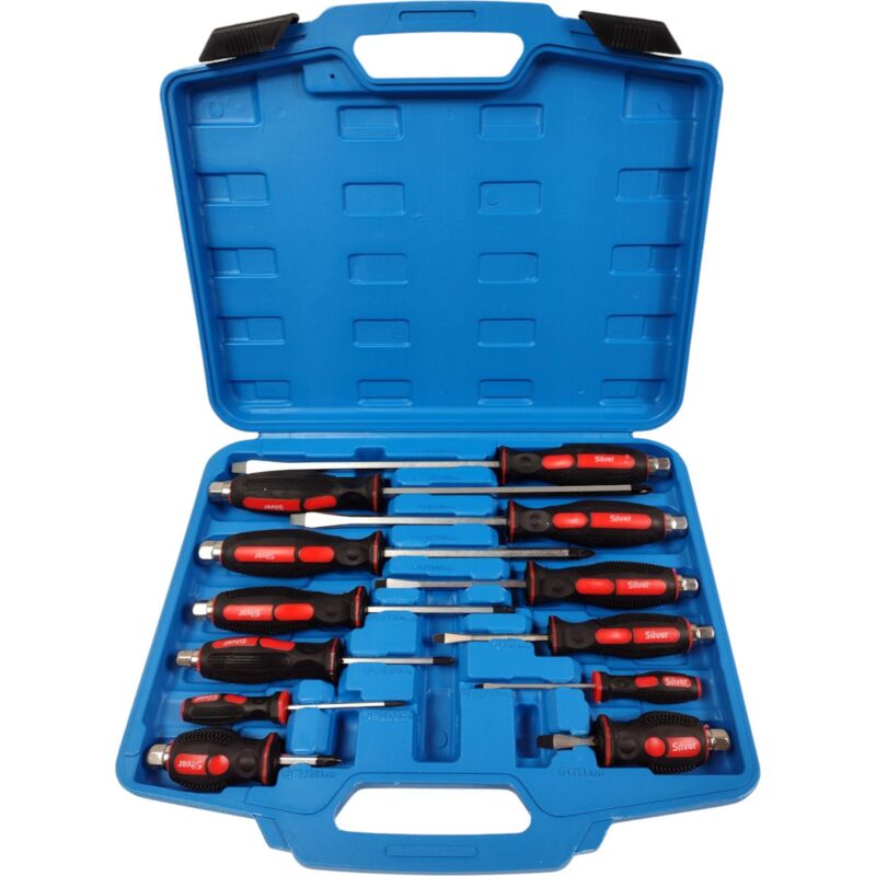 DESTORNILLADORES PARA DESTORNILLADOR 12 uds. ESTUCHE PLATEADO