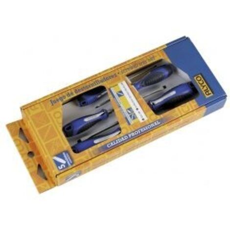 Destornilladores Planos ALYCO Juego 5 Pz Mango Bimaterial