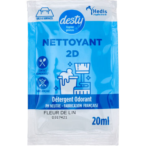 Desty Nettoyant 2D Fleur de Lin Flacon de 20ml Colis de 250 - Sico
