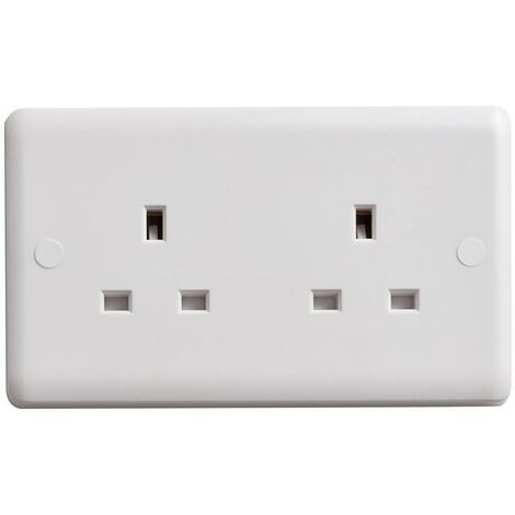 Deta Vimark VC1208 Unswitched Socket 2-Gang 13A DETVC1208