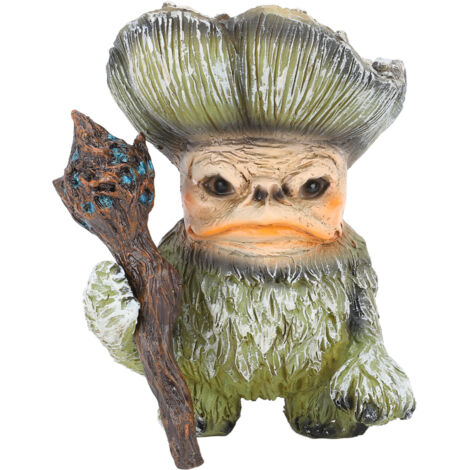 Detaillierte Gartenfigur aus Kunstharz im gotischen Stil: Feenpilz-Monster für Rasen, Balkon und Außenbereich