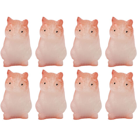 Detaillierte Hamster-Miniaturfiguren aus Kunstharz im Maßstab 1:12 für Puppenhäuser, niedliche Tier-Deko-Accessoires