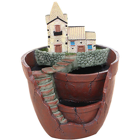 Detailreicher Blumentopf aus Kunstharz mit Belüftungsloch für Büro/Wohnzimmer/Gartendekoration