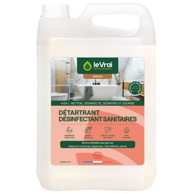 LE VRAI PROFESSIONNEL - Détartrant désinfectant sanitaires 5 L