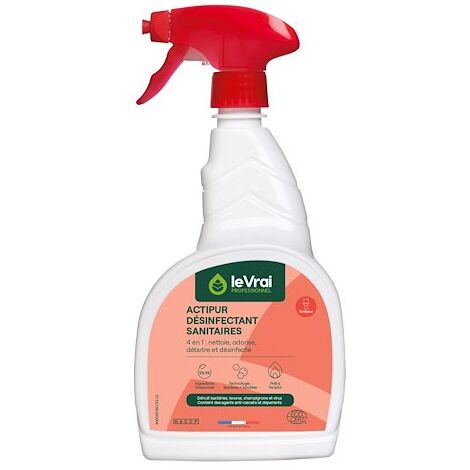 Détartrant désinfectant sanitaires Ecocert ACTIPUR - spray 750 ml - LE VRAI PROFESSIONNEL