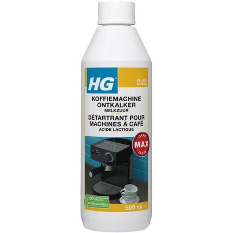 Détartrant HG pour machines à café acide lactique (500ml)