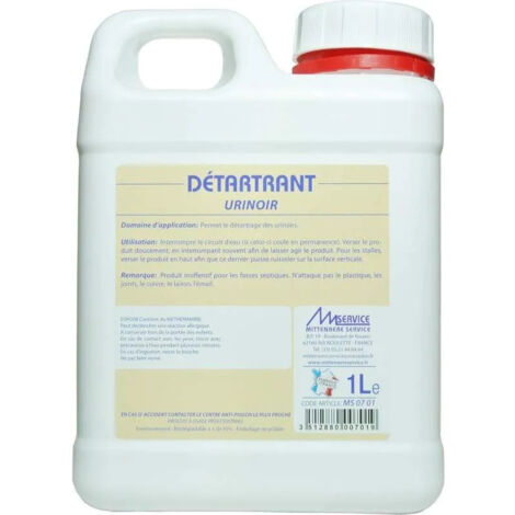 Détartrant pour urinoir 1 litre – Efficace pour détartrage – Inoffensif pour fosses septiques et surfaces – Odeur fraîche