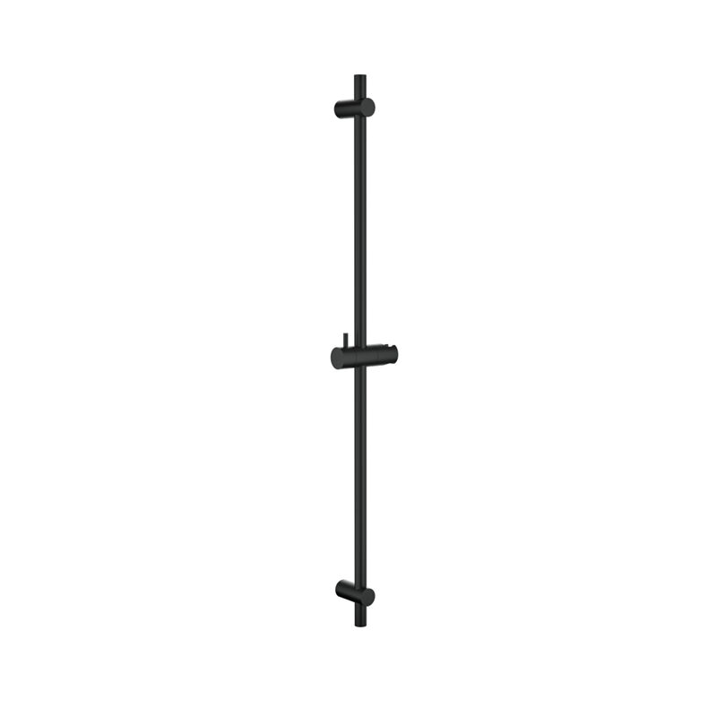 Detbom - Barre de Douche Noir 90cm Barre de Douche avec Support de Douchette Barre Douche en Acier Inoxydable Universelle