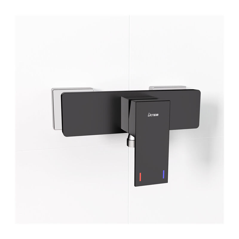 Detbom - Mitigeur de Douche Mural Mitigeur Monocommande Douche Robinet de Douche Mécanique Mélangeur Douche Noir