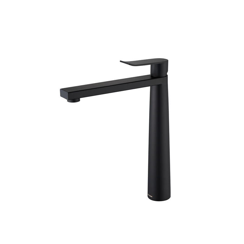 Mitigeur de Lavabo Mitigeur Salle de Bain Haut Robinet de Lavabo en Acier Inoxydable Noir Design Mordern - Detbom